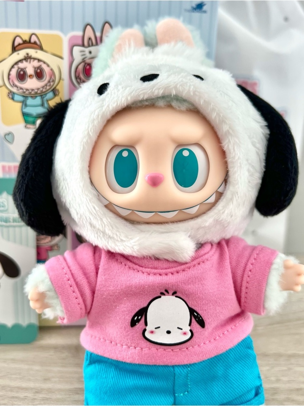 Pop Mart The Monsters x Hello Kitty and Friends Vinyl Plush Pendant - Pochacco - Picture 2 of 7